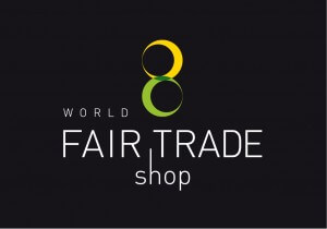 Das Logo vom World Fair Trade Shop in Innsbruck - dem Sponsor dieser Tasche